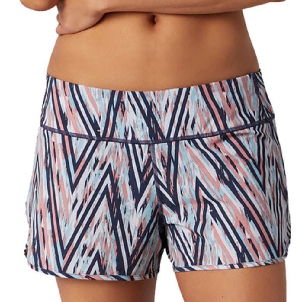 Smartwool Womens Merino Lined Canyon Rose Zig Zag Athletic Small Shorts 3"